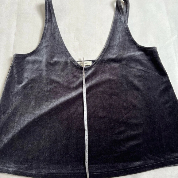 Madewell Velvet Gray Silver Cami Tank Top Blouse Sleeveless Size Small S - Picture 6 of 10